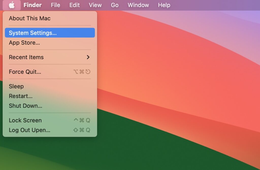 How to Zoom in and out on MacBook?: open system settings via home screen (on clicking apple logo) to find out how to zoom in and out on macbook