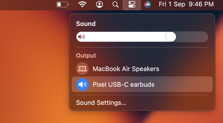 Switching Speaker from MacBook to desire output source speaker 